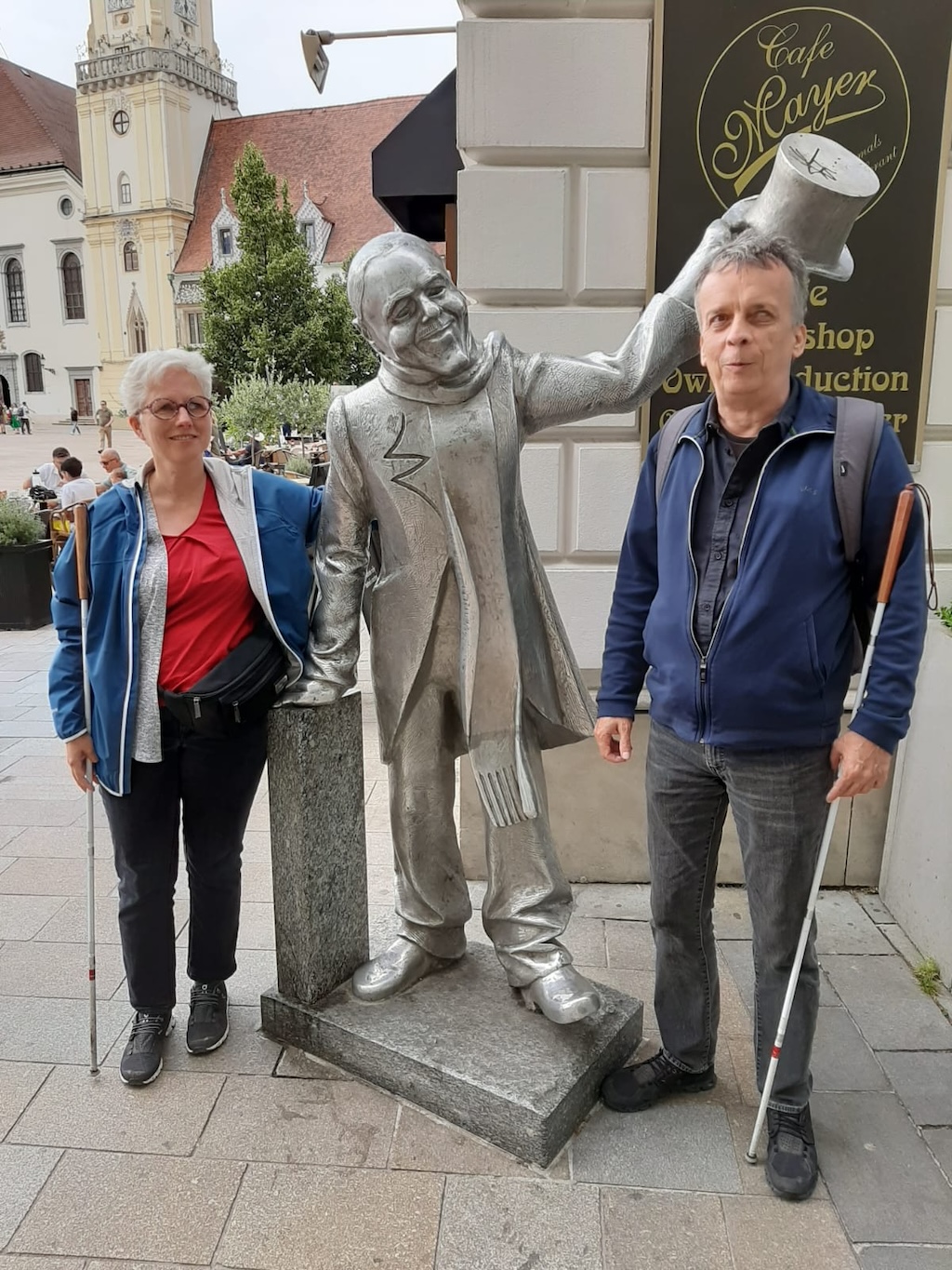 Skulptur Mann mit Zylinder